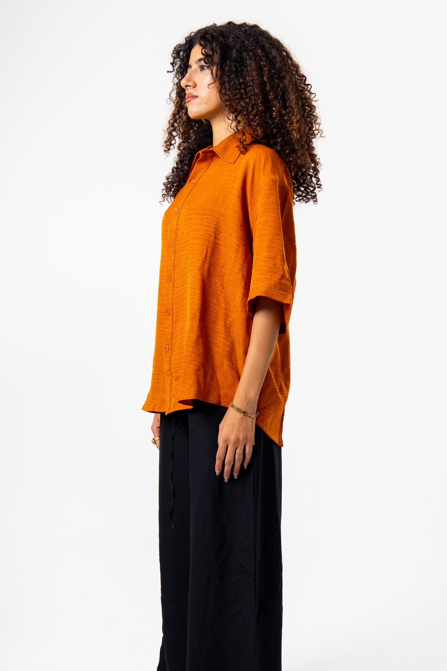Women Linen Pants (Black)