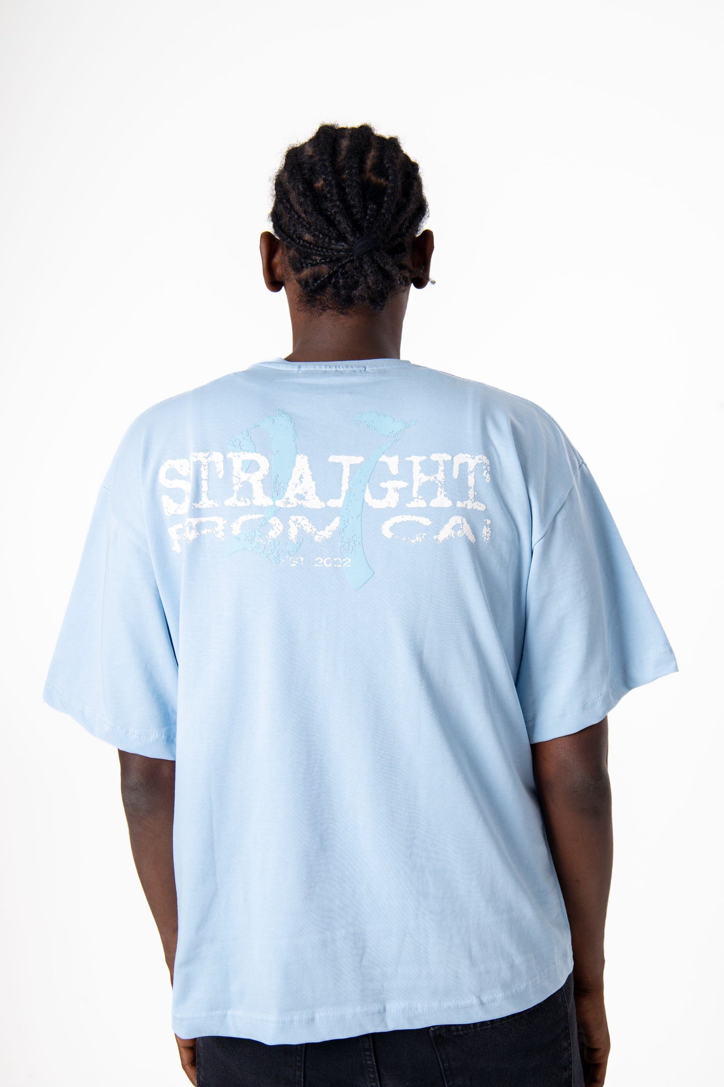 Straight from cai baby blue Tee