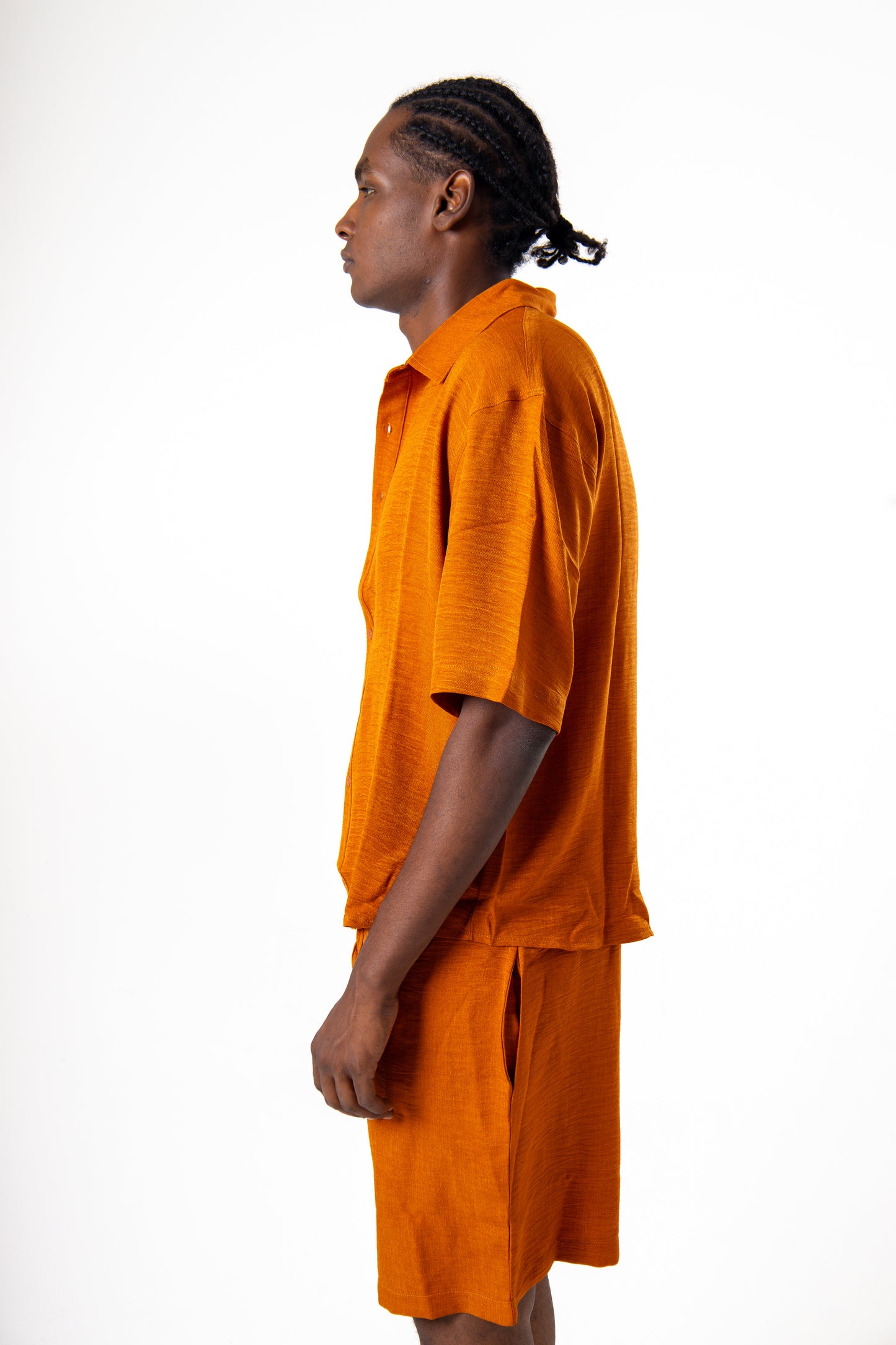 Men Linen Short (Orange)
