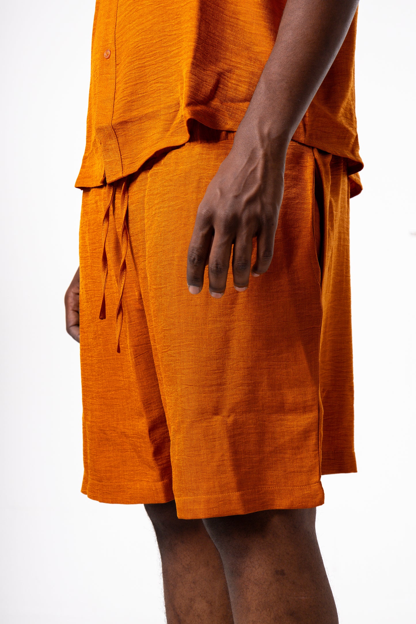 Men Linen Short (Orange)