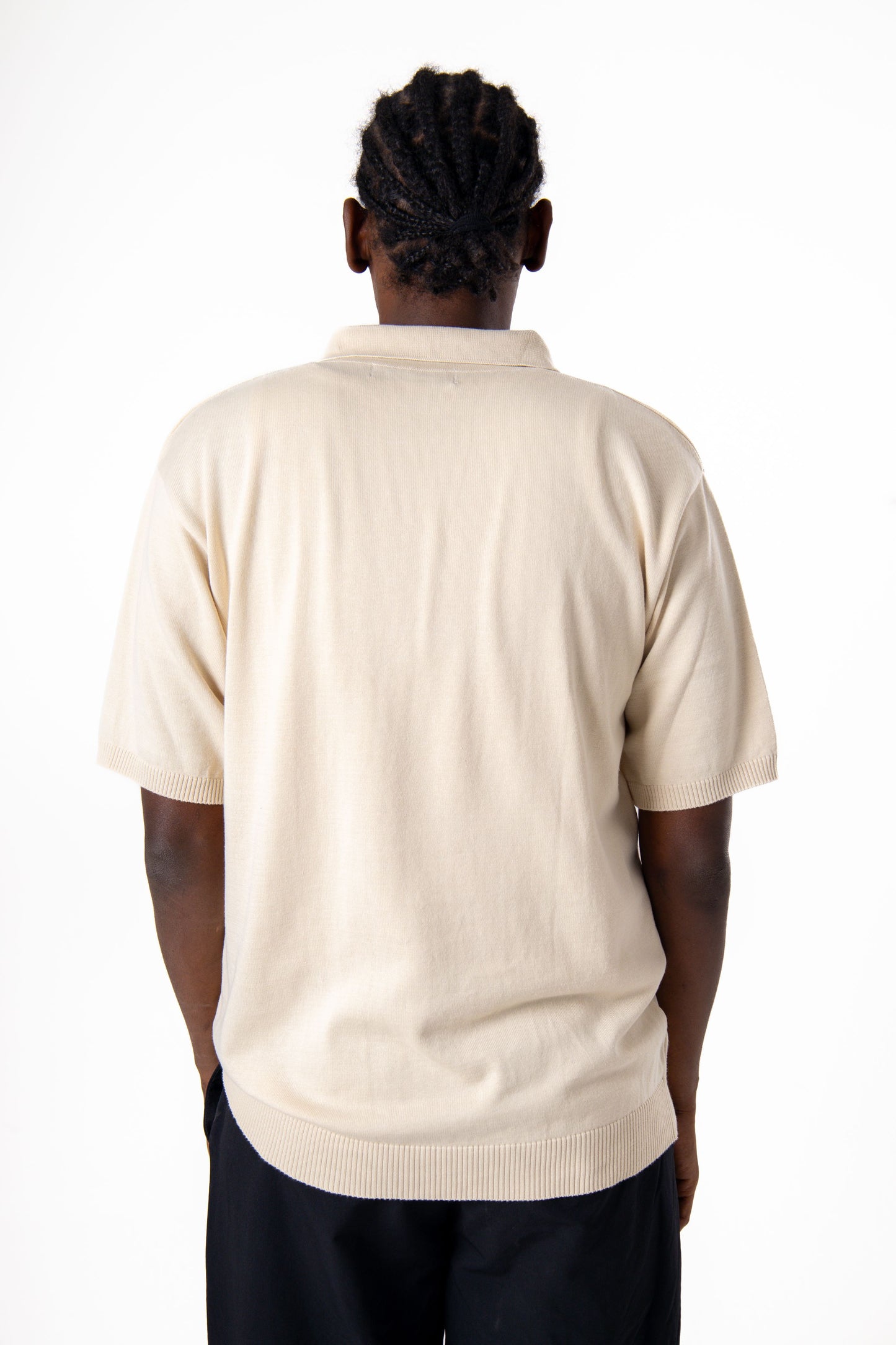 27 Stitched Knit Beige Tee