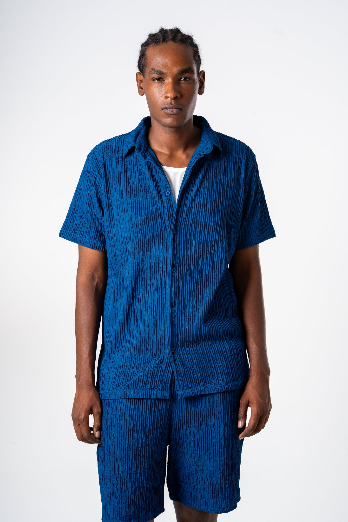 Crepe Shirt (Blue)