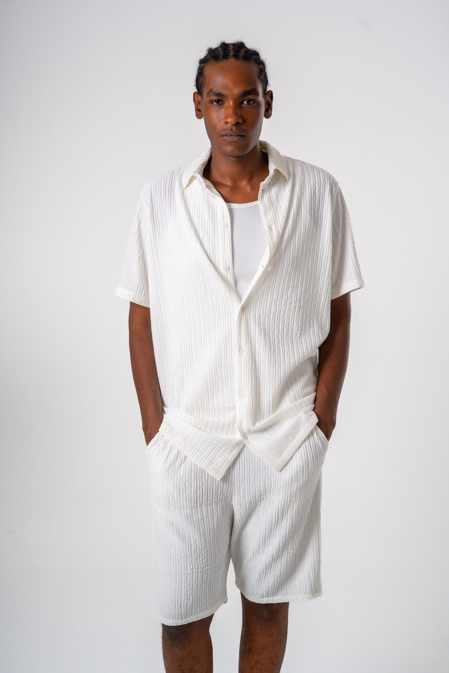 Crepe Shorts (White)