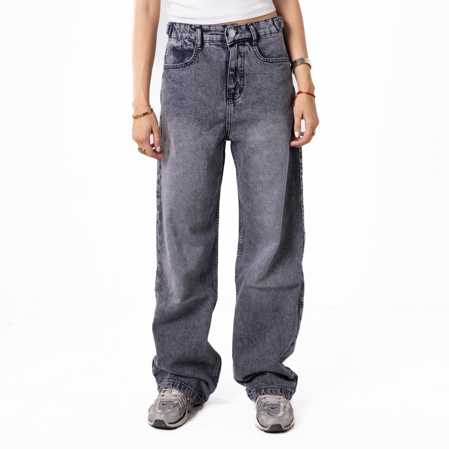 DENJOE DARK GREY BAGGY JEANS UNISEX