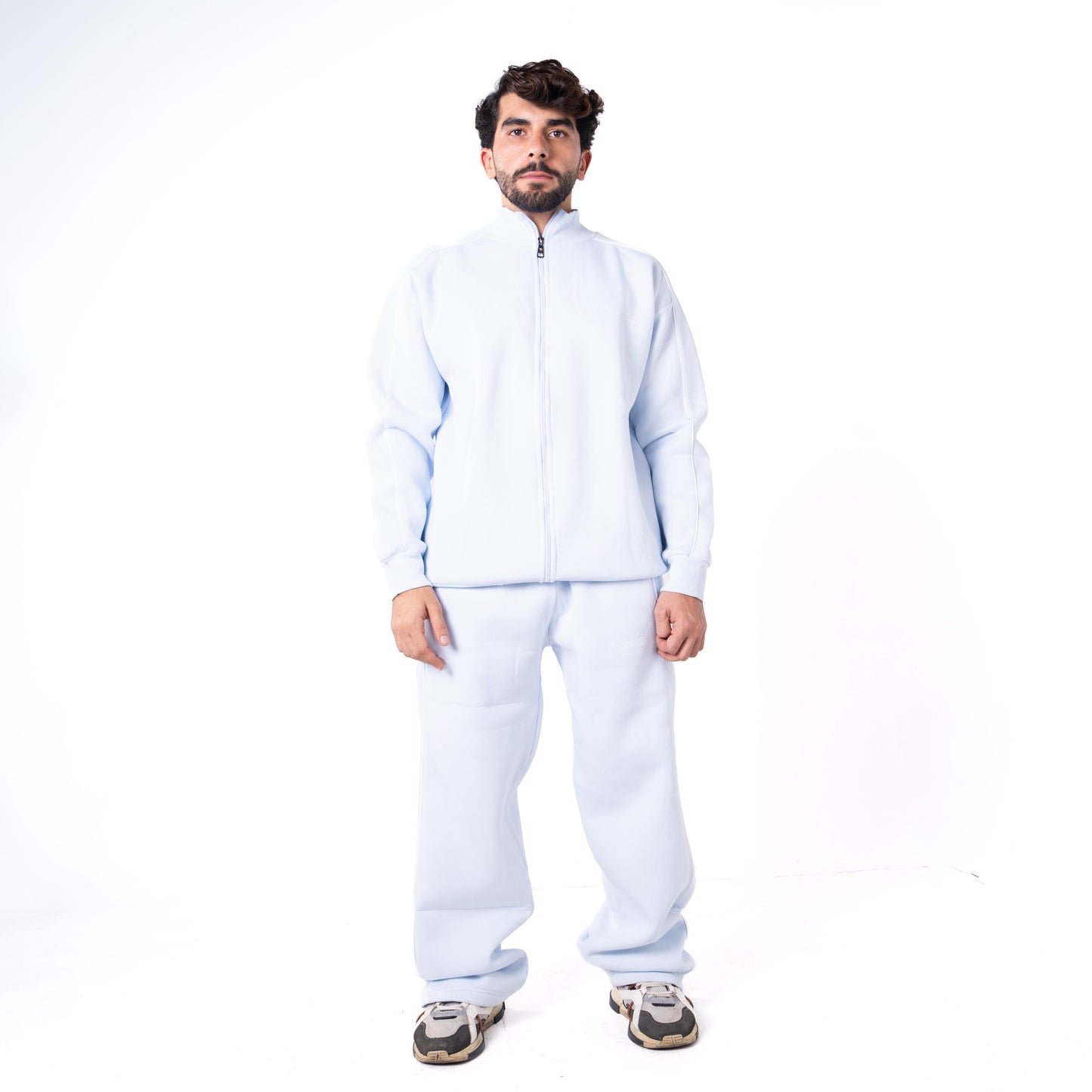 Triple 7 Zipped Retro Jacket (Baby Blue)