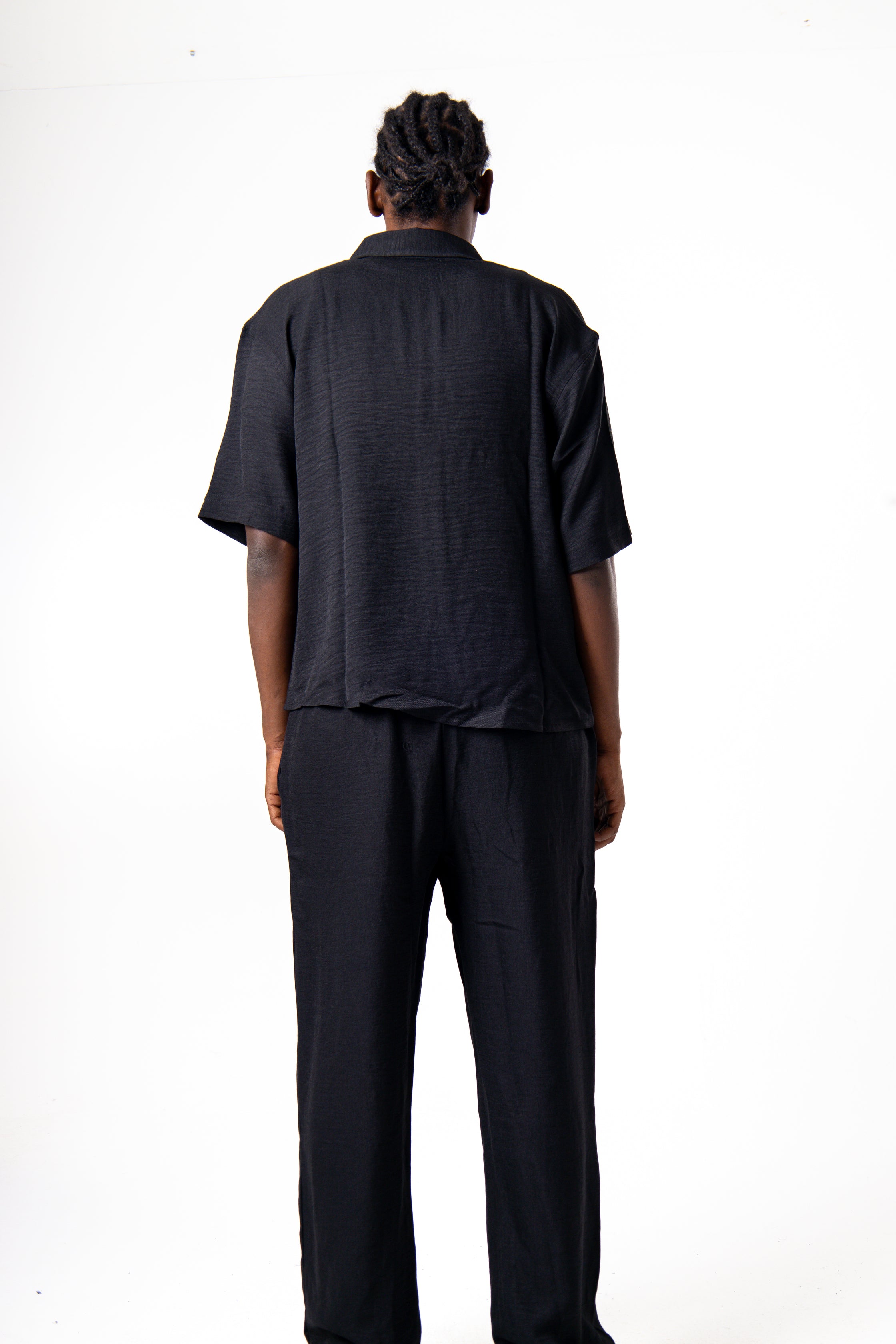 Men Linen Pants (Black)