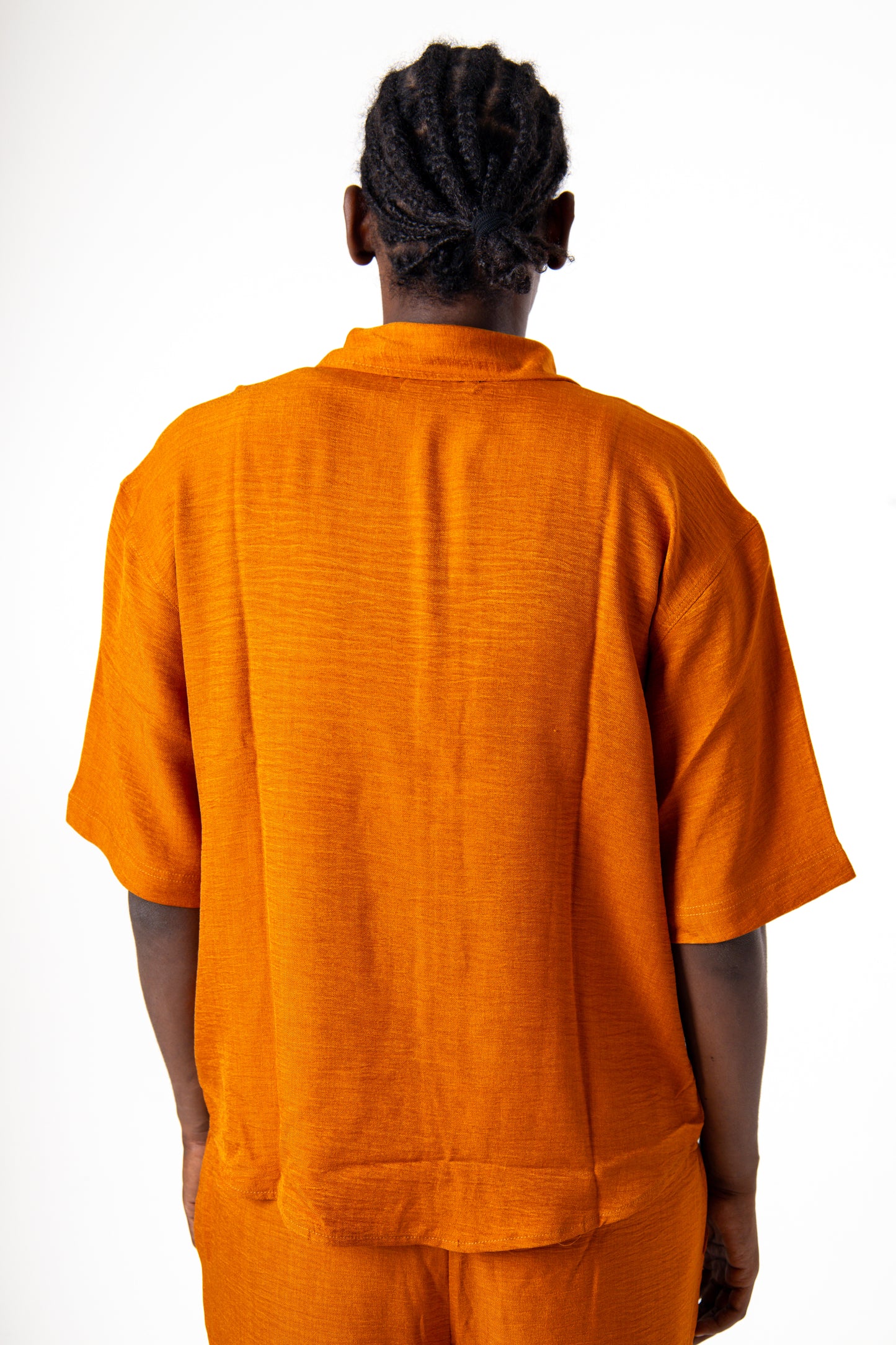 Men Linen Shirt  (Orange)