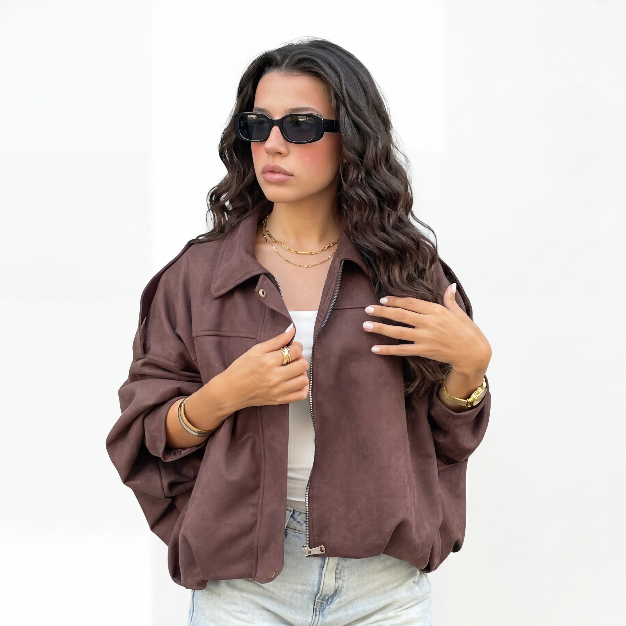 ESY Oversized Jacket (Brown)