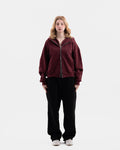 UNDERRATED ZIP UP JACKET (BURGANDY)