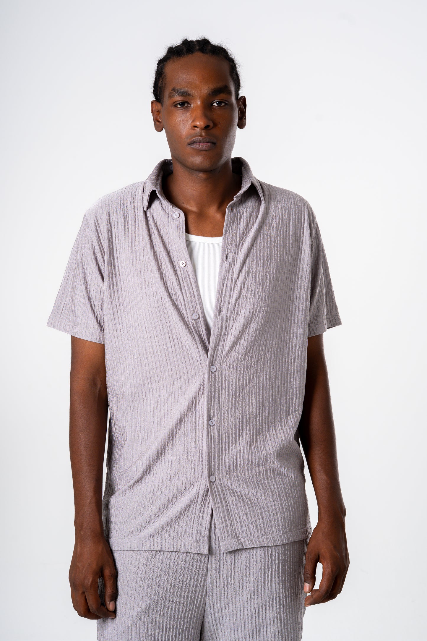 Crepe Shirt (Grey)