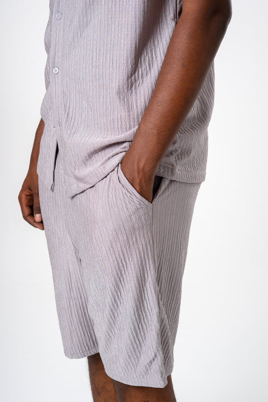 Crepe Shorts (Grey)