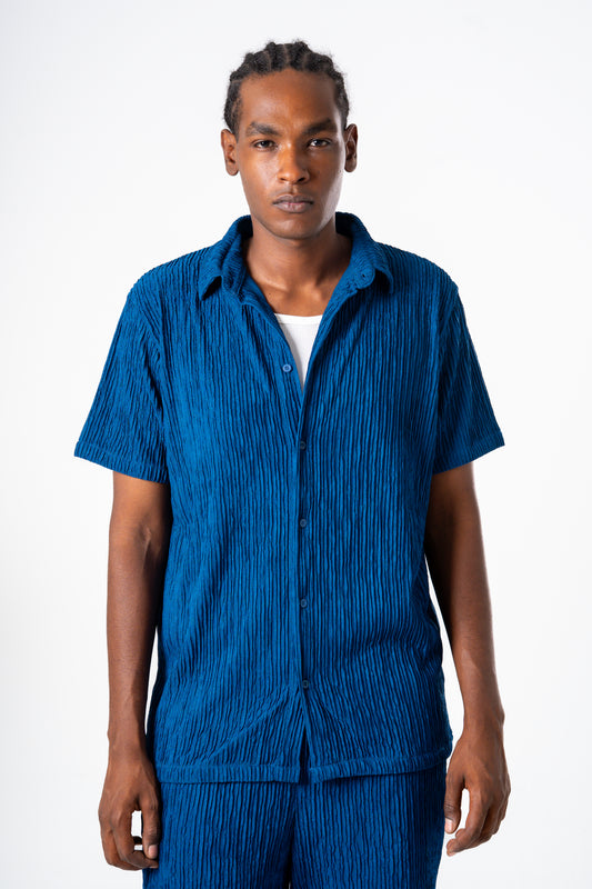 Crepe Shirt (Blue)