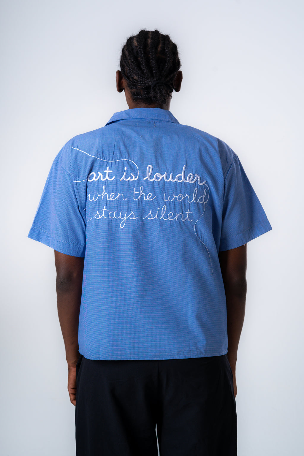 Fools Art Slouder Shirt (NavyxWhite)