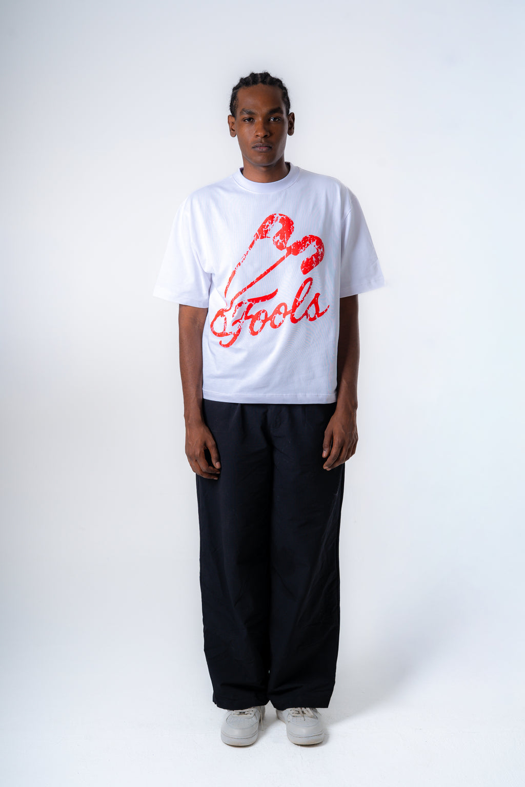 Fools Pinned Reality Tshirt (whitexred)