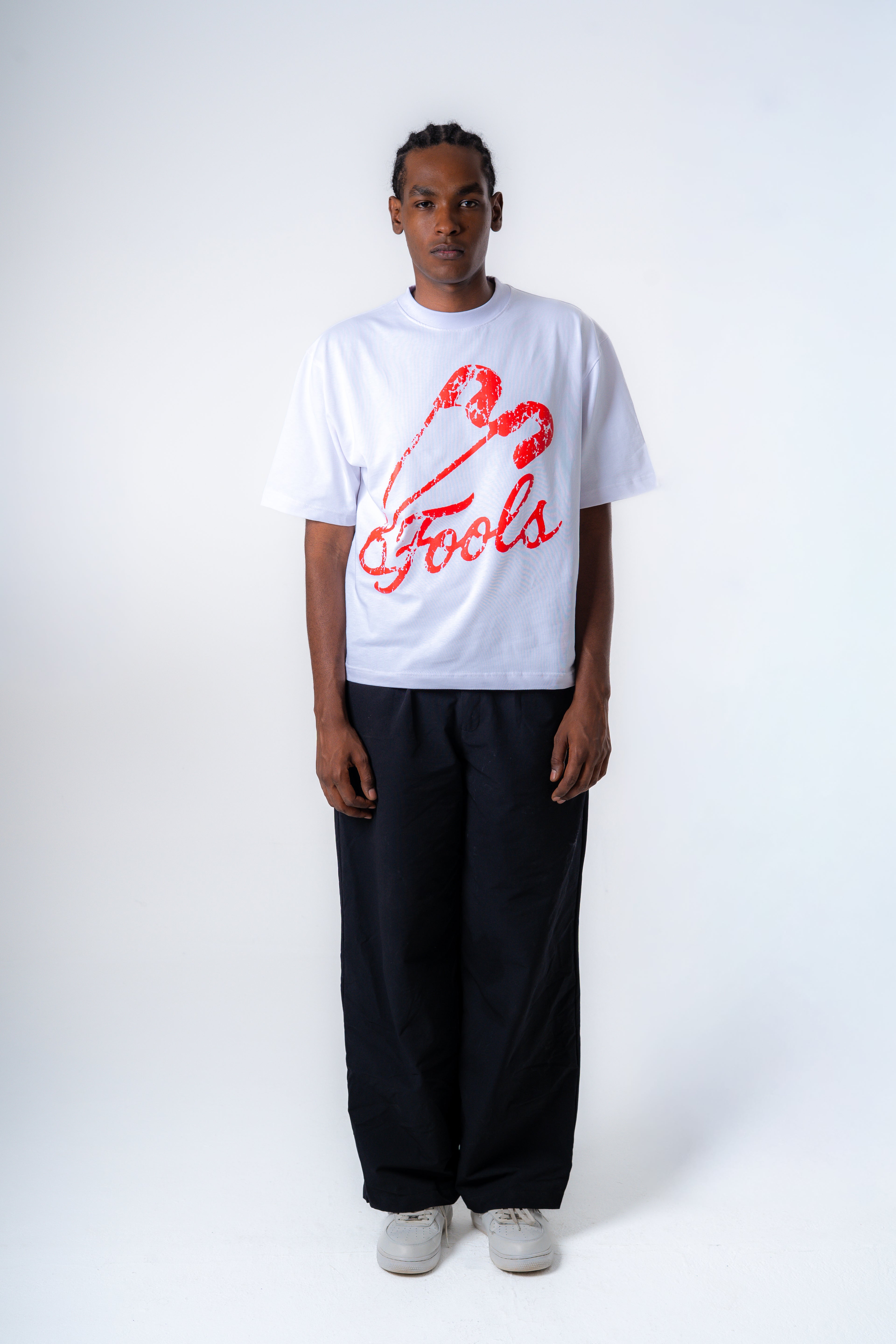 Fools Pinned Reality Tshirt (whitexred)