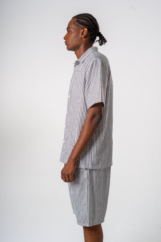 Pinstribed Shorts
