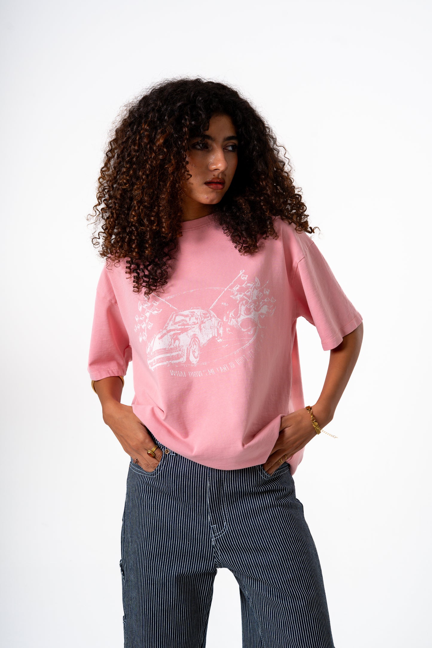 Unisex Oversized Vintage Washed T-Shirt – Racing Car