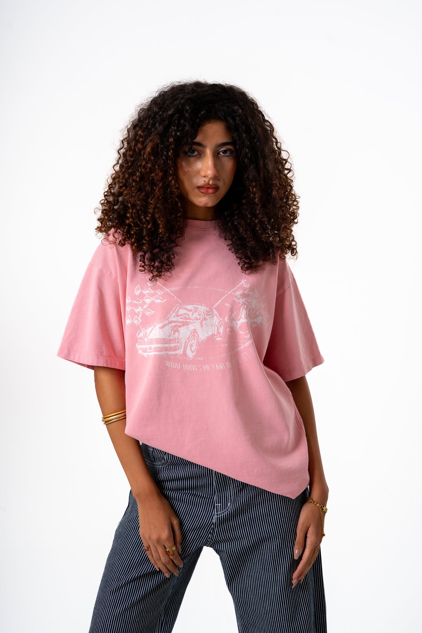 Unisex Oversized Vintage Washed T-Shirt – Racing Car