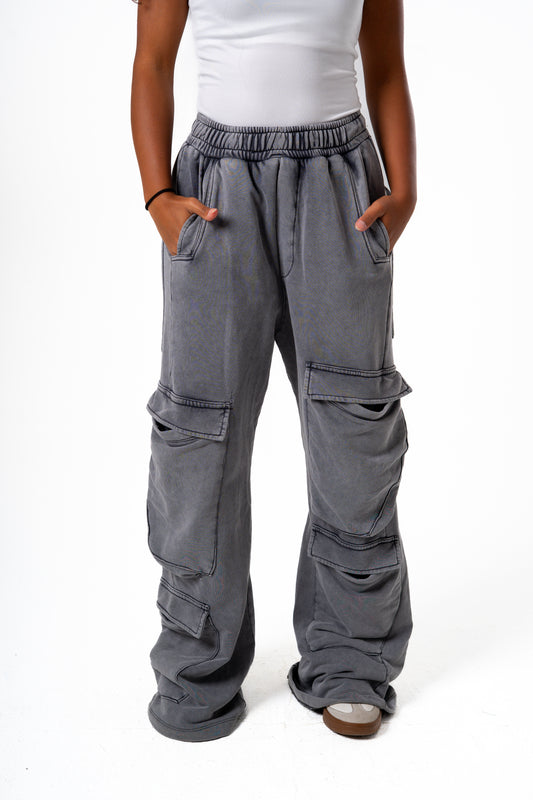 Cargo washed sweatpants
