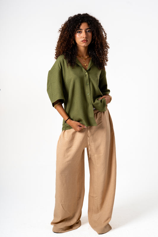 Women Linen Pants (Begie)