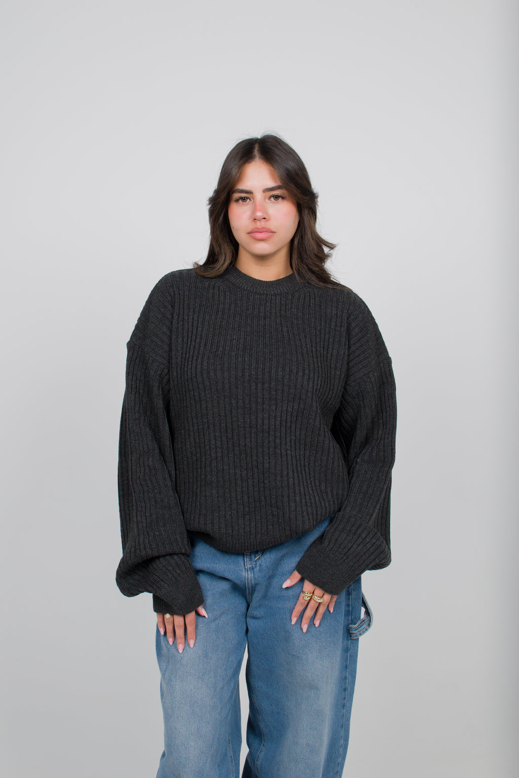 Underrated Crewneck Sweater (Dark Gray)