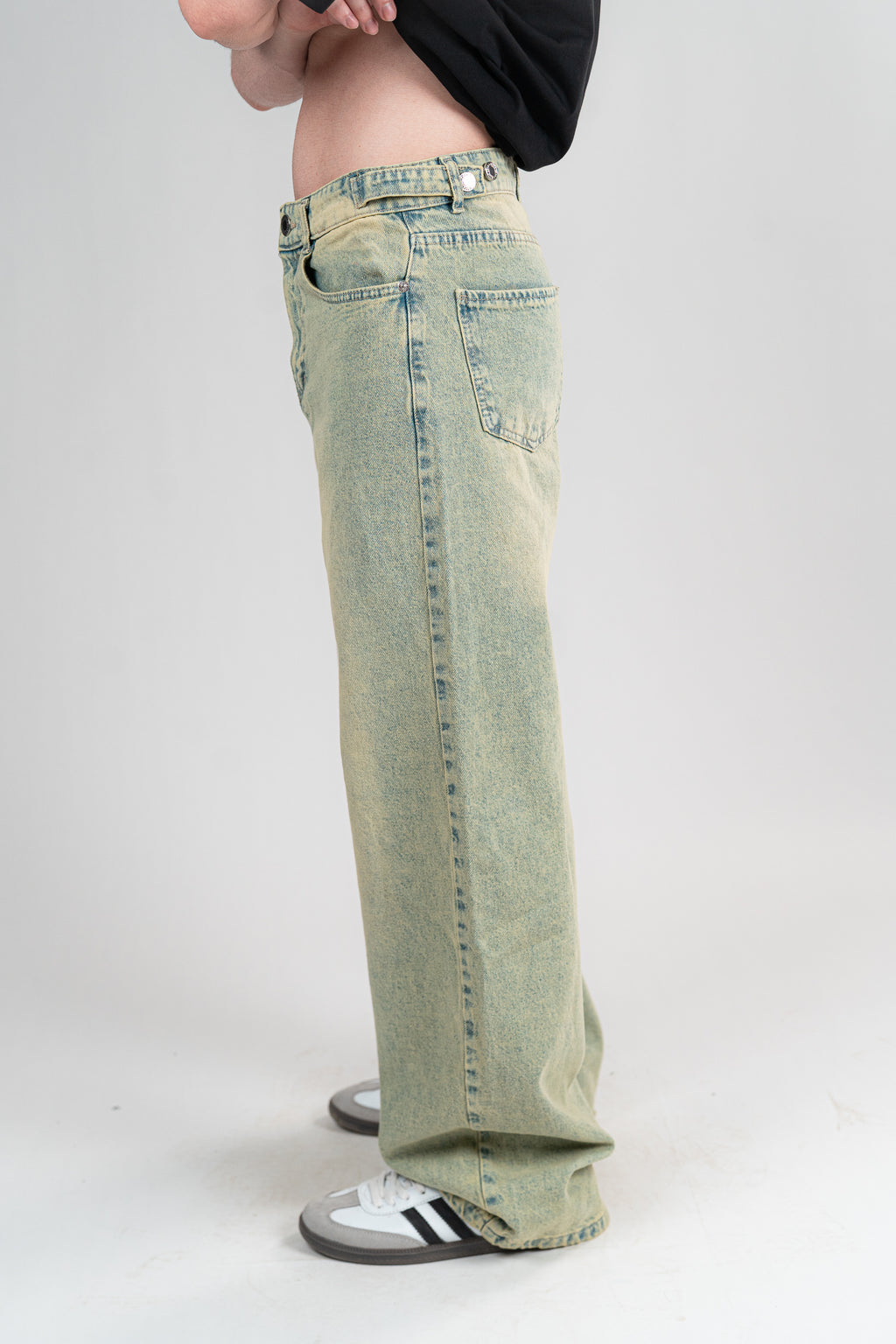 DENJOE GREENISH BAGGY JEANS UNISEX