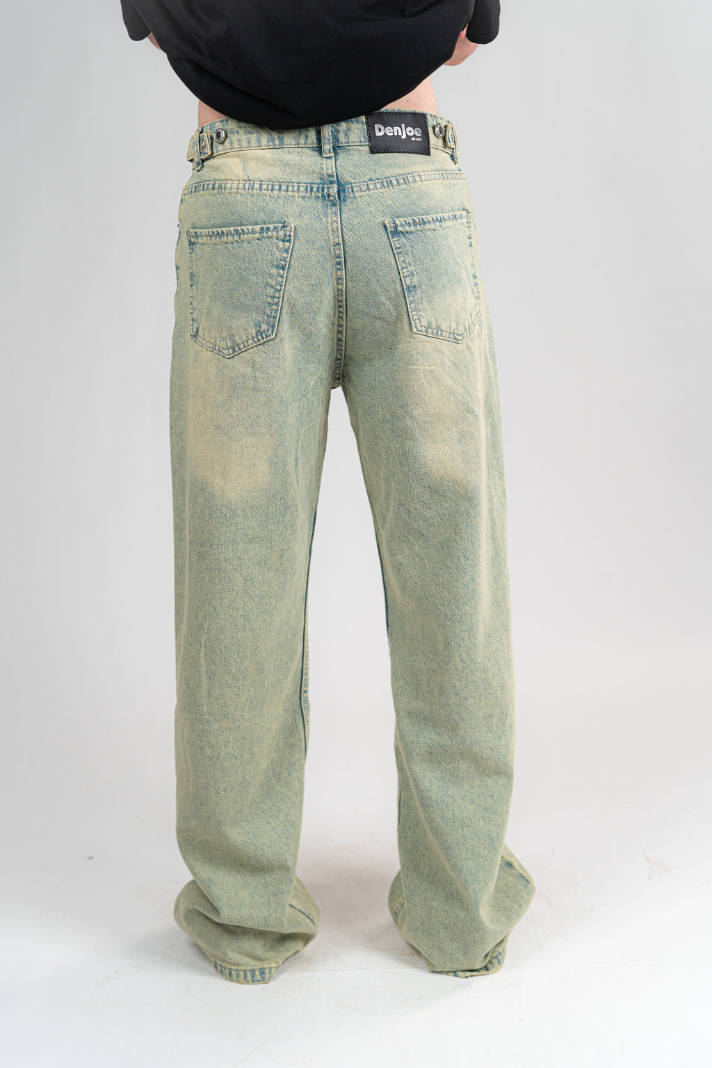 DENJOE GREENISH BAGGY JEANS UNISEX
