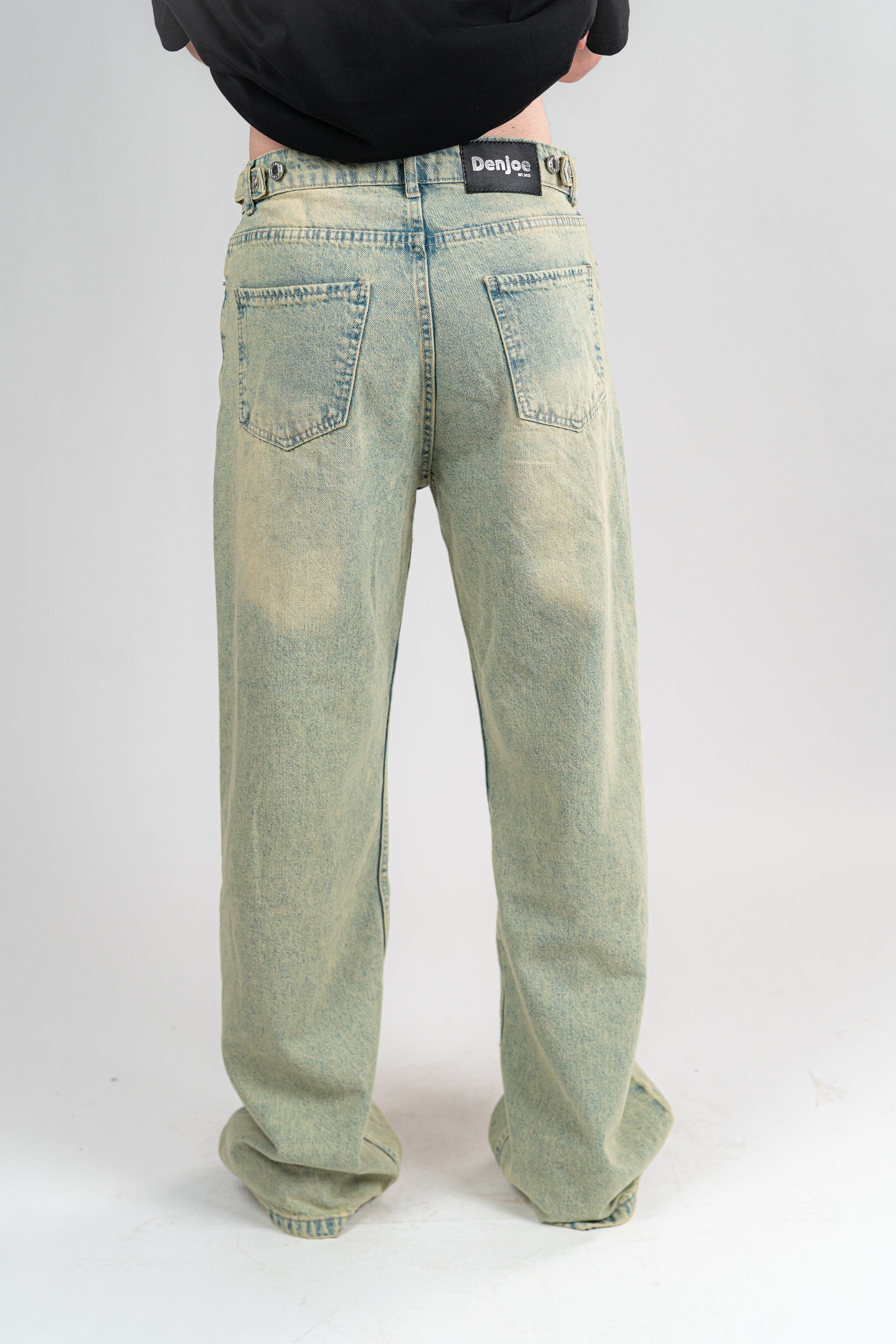DENJOE GREENISH BAGGY JEANS UNISEX