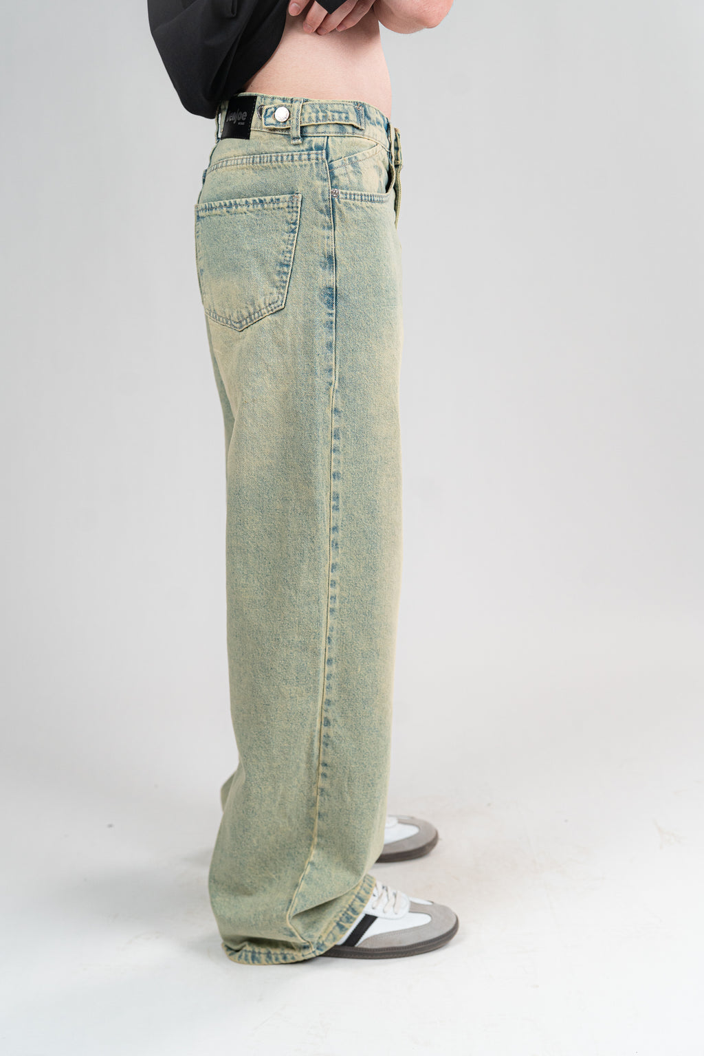 DENJOE GREENISH BAGGY JEANS UNISEX