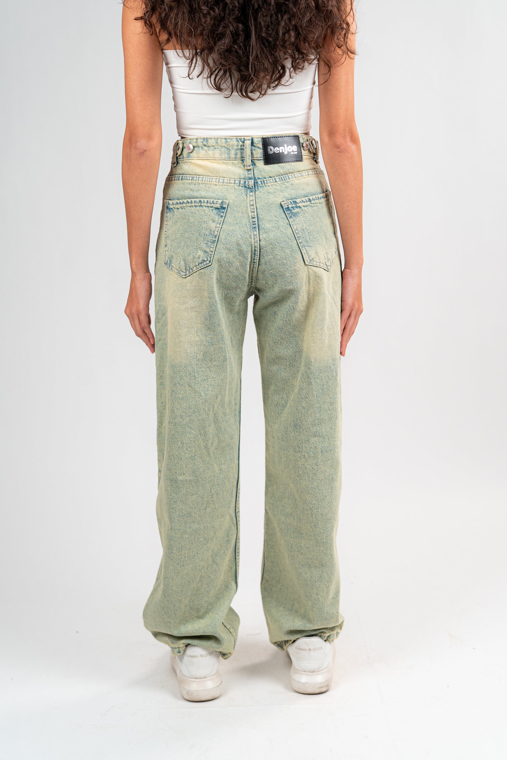 DENJOE GREENISH BAGGY JEANS UNISEX