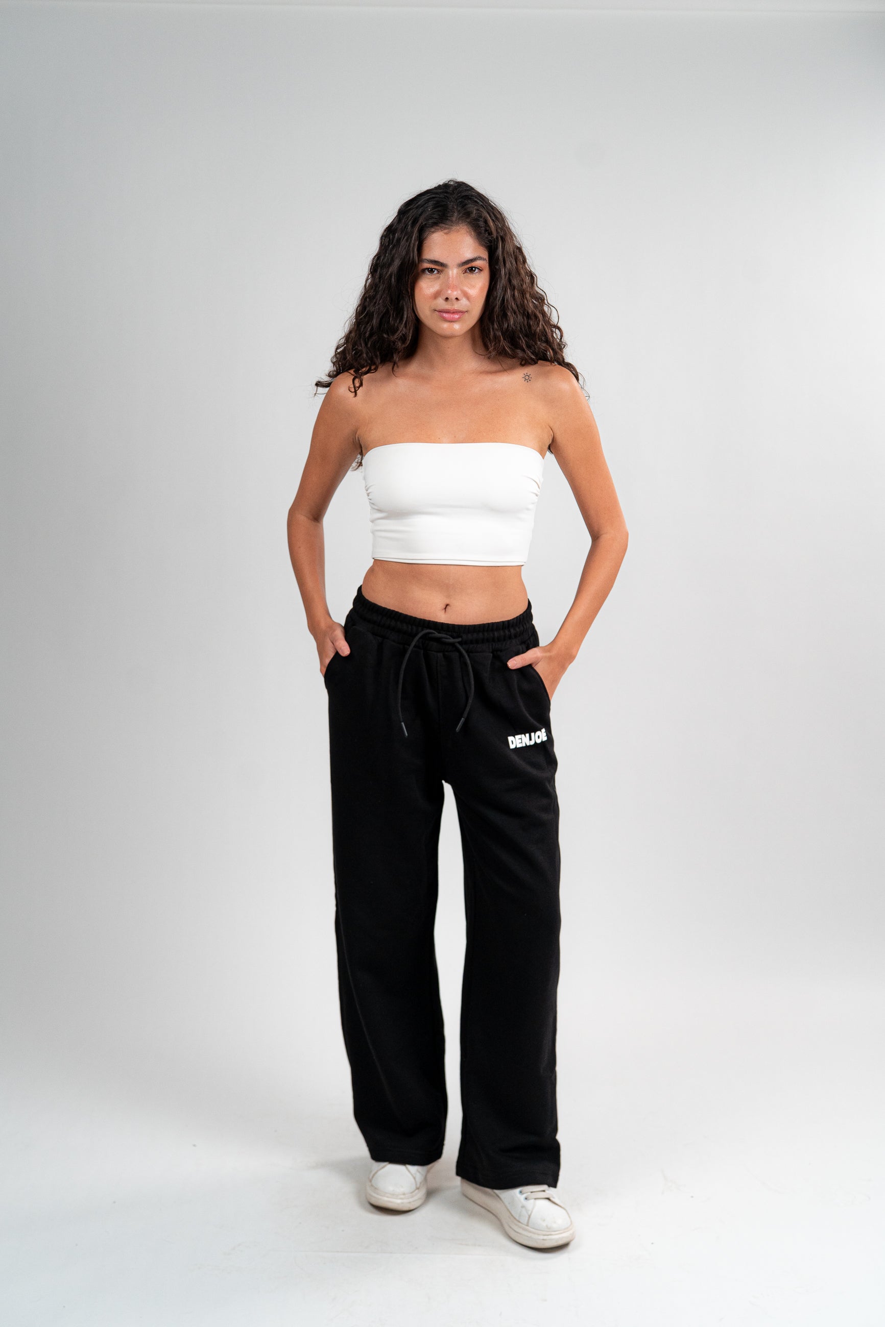 DENJOE SWEATPANTS LOOsE FIT (BLACK)