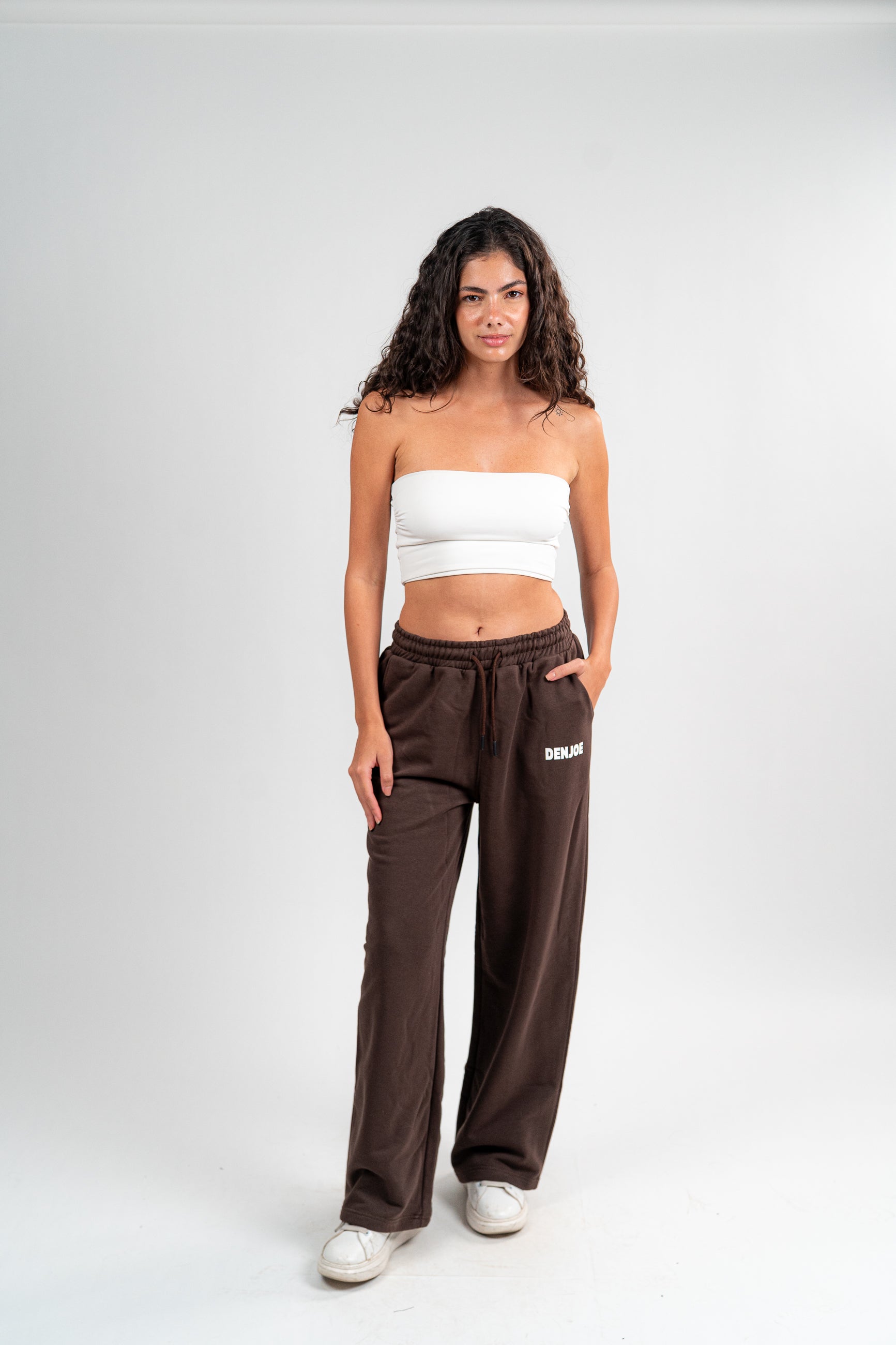 DENJOE SWEATPANTS LOOsE FIT (BRWON)