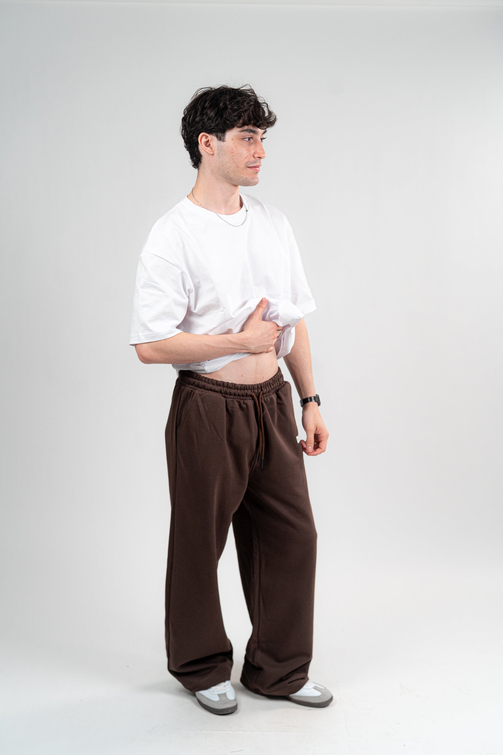 DENJOE SWEATPANTS LOOsE FIT (BRWON)