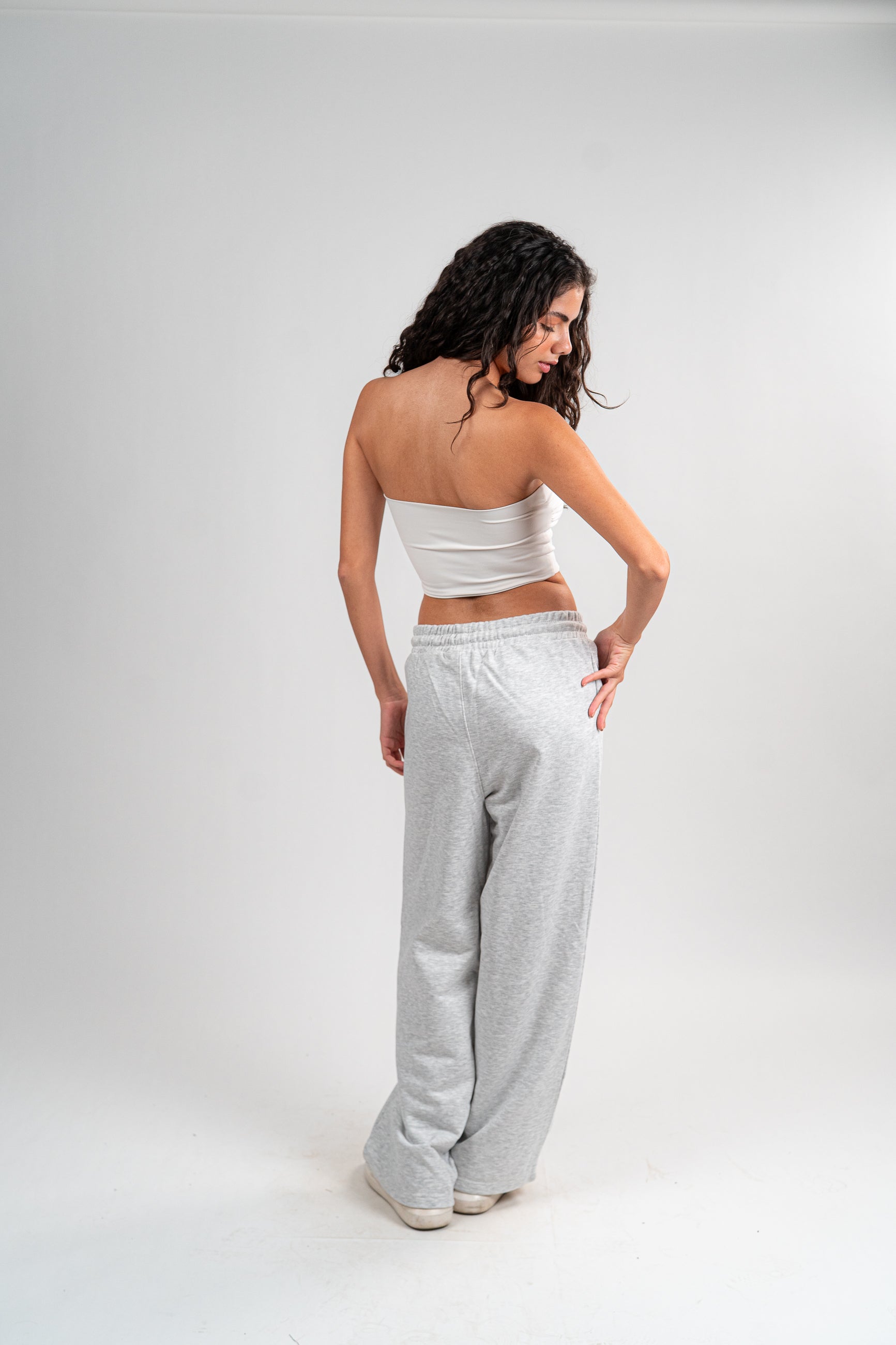 DENJOE LIGHT GREY SWEATPANTS LOOsE FIT (LIGHT GRAY)