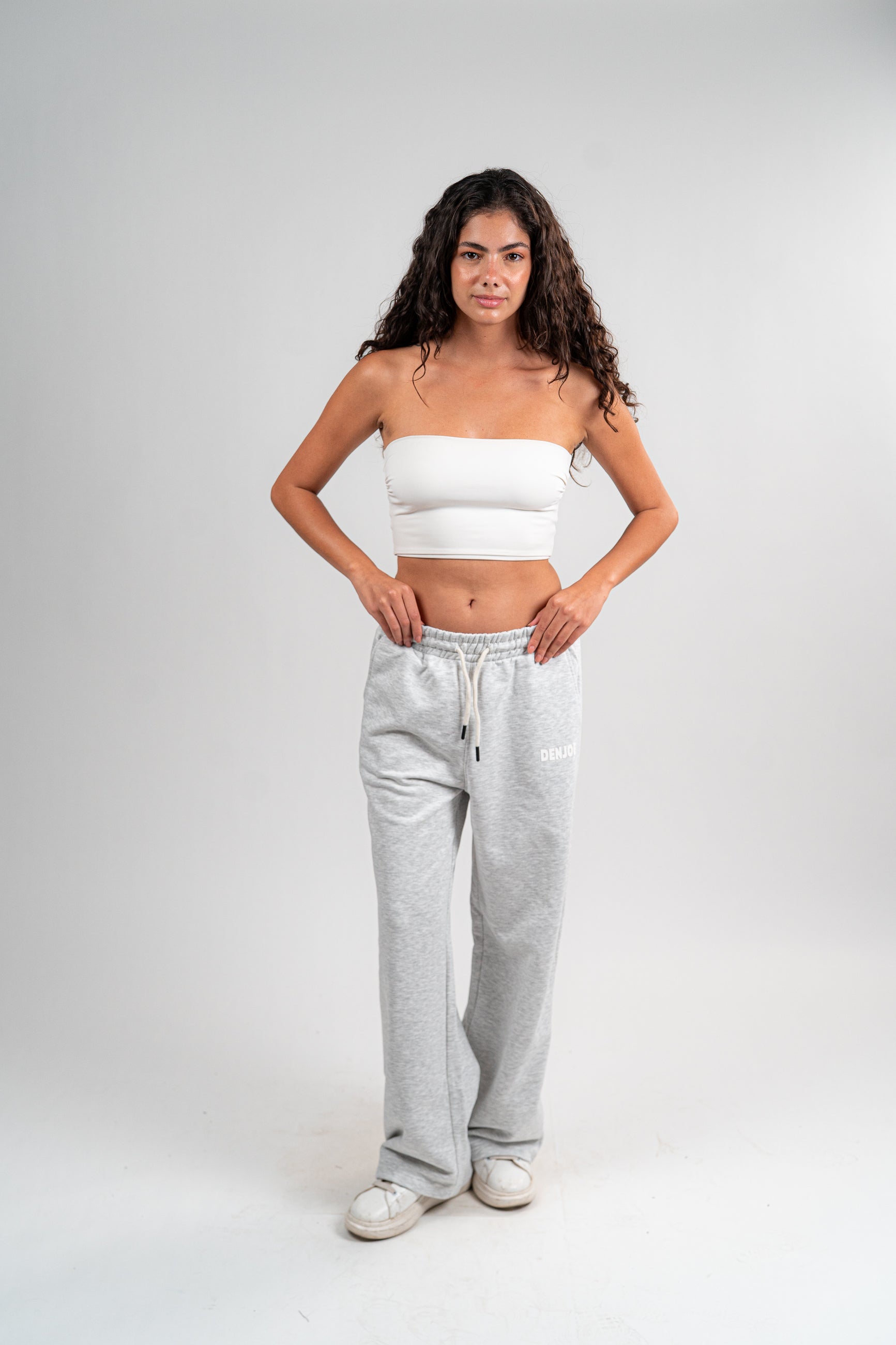 DENJOE LIGHT GREY SWEATPANTS LOOsE FIT (LIGHT GRAY)
