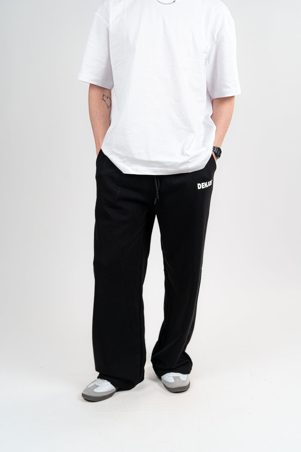 DENJOE SWEATPANTS LOOsE FIT (BLACK)