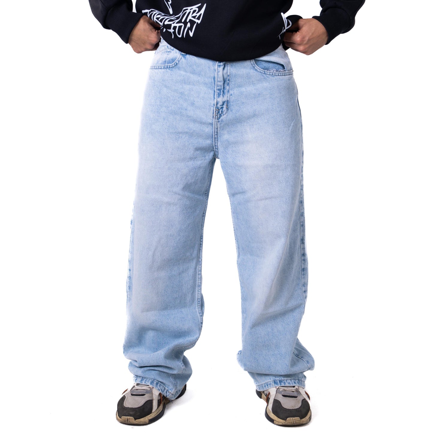DENJOE PALE INDIGO BAGGY JEANS UNISEX
