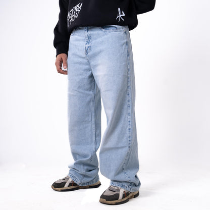 DENJOE PALE INDIGO BAGGY JEANS UNISEX