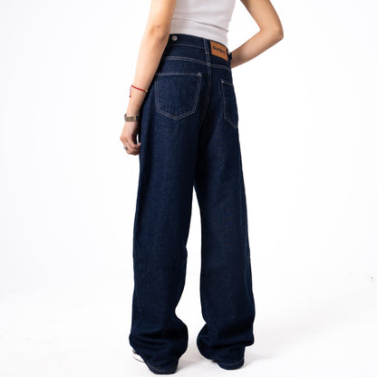DENJOE DARK NAVY BAGGY JEANS UNISEX