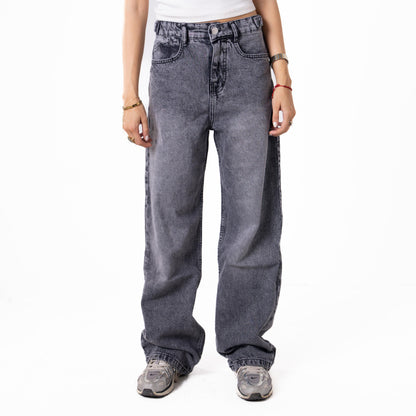 DENJOE DARK GREY BAGGY JEANS UNISEX