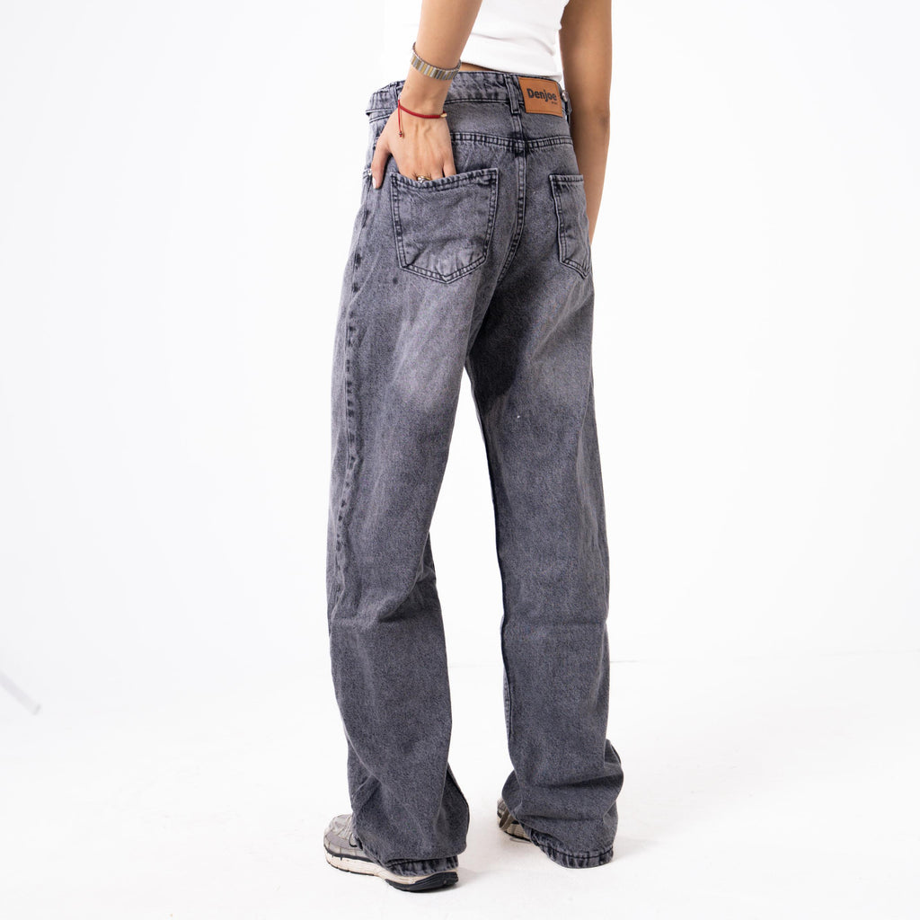 DENJOE DARK GREY BAGGY JEANS UNISEX