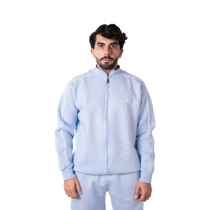 Triple 7 Zipped Retro Jacket (Baby Blue)
