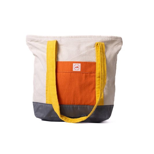 Shams Tote Bag (WhiteXorange)